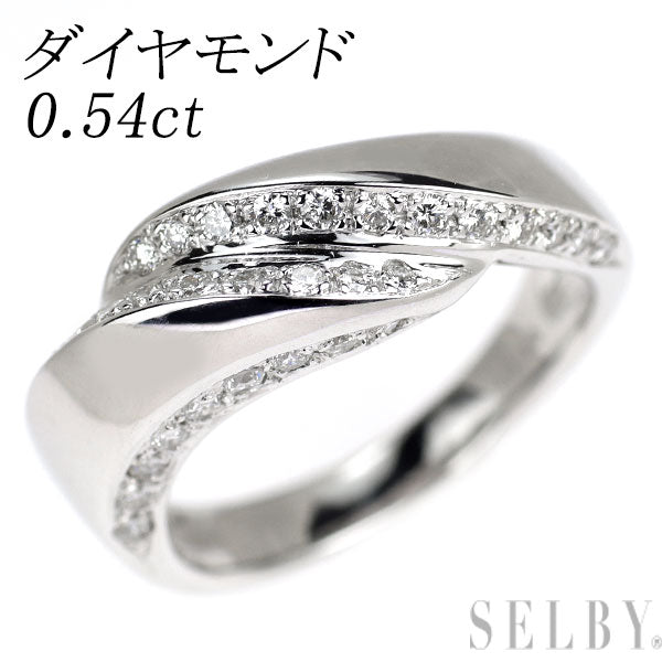 K18WG ダイヤモンド リング 0.54ct