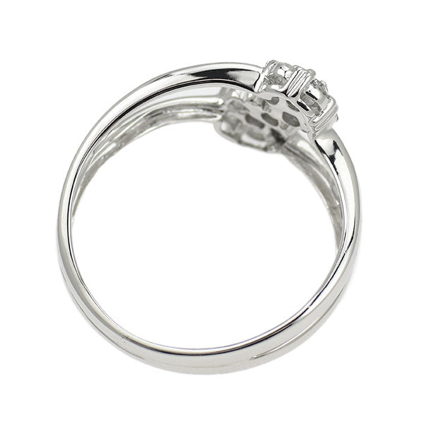 K18WG ローズカット ダイヤモンド リング 0.35ct