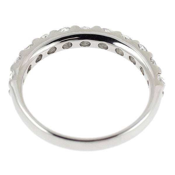 Pt900 ローズカット ダイヤモンド リング 0.65ct ハーフエタニティ