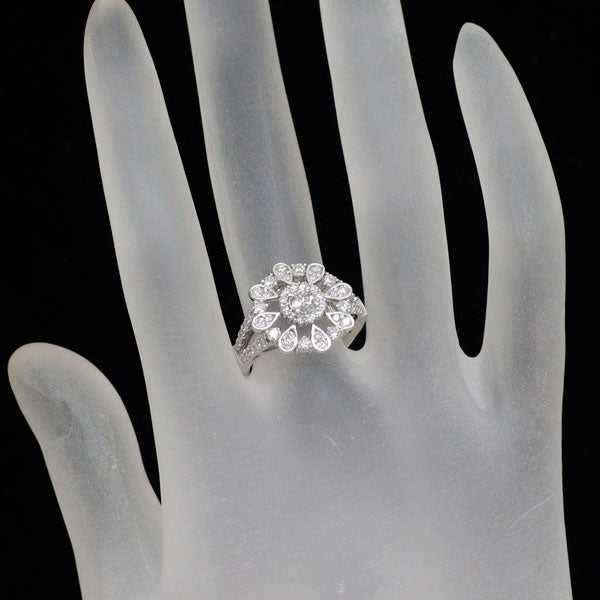 K18WG ダイヤモンド リング 0.220ct D0.84ct