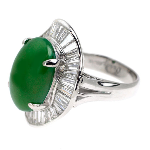 Pt900 翡翠 ダイヤモンド リング 9.463ct D3.00ct — セルビー