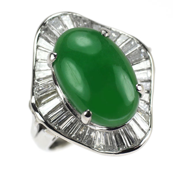 Pt900 翡翠 ダイヤモンド リング 9.463ct D3.00ct — セルビー