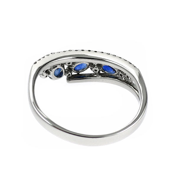 Pt950 サファイア ダイヤモンド リング 1.00ct D0.19ct