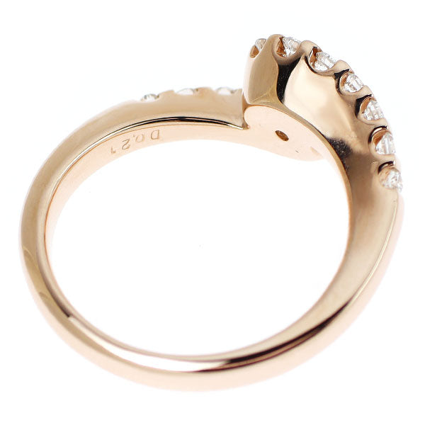 K18PG ダイヤモンド リング 0.373ct D0.21ct