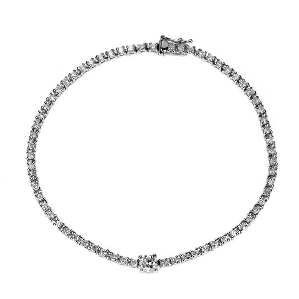 Pt900/ Pt850 ダイヤモンド ブレスレット 2.00ct テニス