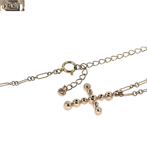カシケイ/Kashikey K18BG ダイヤモンド ペンダントネックレス 0.40ct クロス