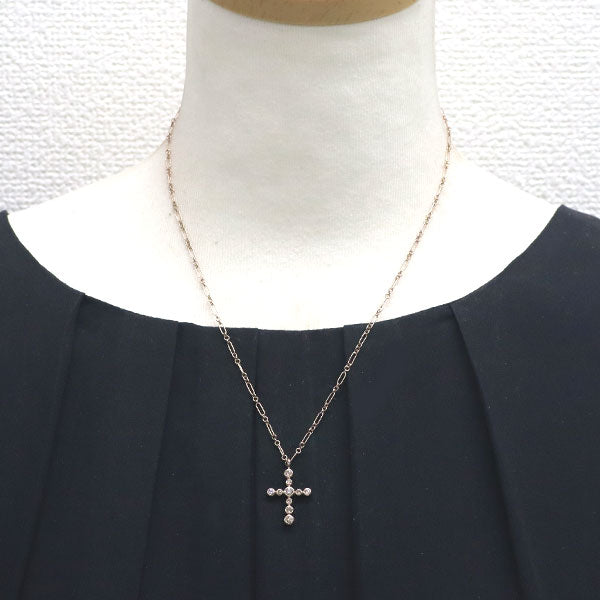 カシケイ/Kashikey K18BG ダイヤモンド ペンダントネックレス 0.40ct クロス