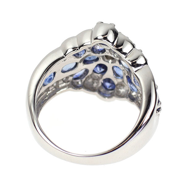 Pt900 サファイア ダイヤモンド リング 3.99ct D0.44ct