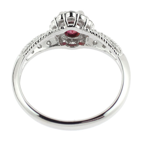 Pt950 ルビー ダイヤモンド リング 0.43ct D0.31ct