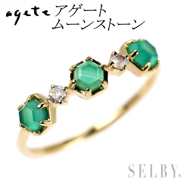 アガット/agete K10YG アゲート ムーンストーン リング — セルビー