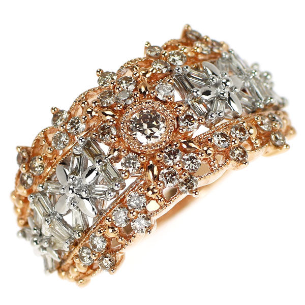 K18WG/PG ダイヤモンド リング 0.80ct