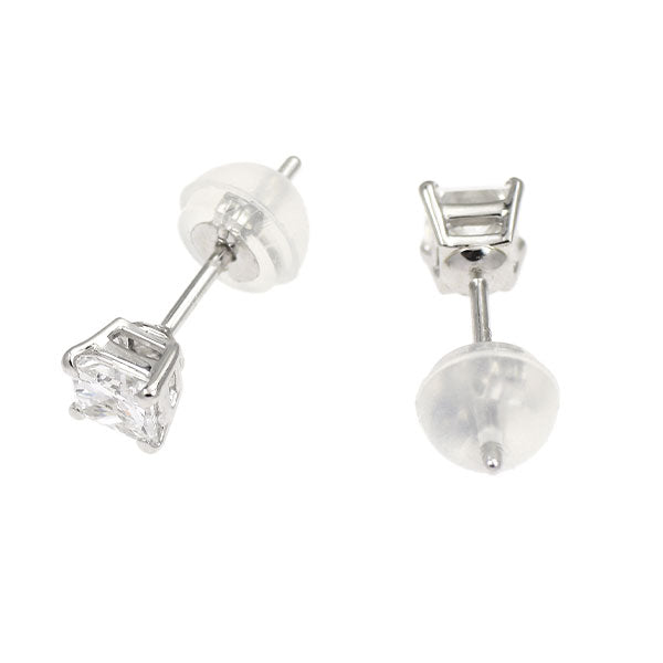 Pt900 プリンセスカット ダイヤモンド ピアス 0.53ct