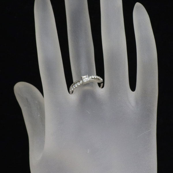新品 Pt950 クローバーインカット ダイヤモンド  リング 0.272ct E SI1 D0.19ct 【エスコレ】