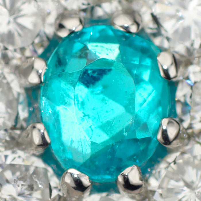 新品 Pt950 ブラジル産パライバ トルマリン ダイヤモンド リング 0.38ct D1.04ct【エスコレ】