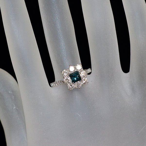 新品 Pt950 ブラジル産アレキサンドライト ダイヤモンド リング 0.66ct D1.33ct 【エスコレ】