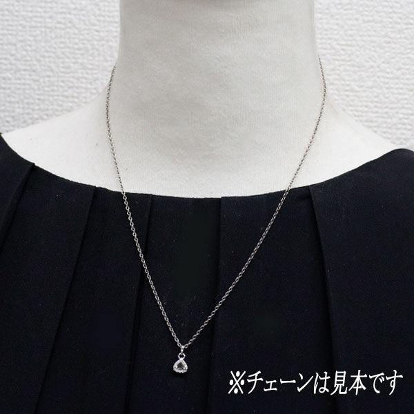 新品 K18WG/Pt900 ペアシェイプローズカットダイヤモンド ペンダントトップ 0.154ct M VS2 D0.20ct【エスコレ】