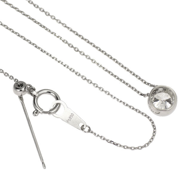新品 Pt950/ Pt850 多面/スターカット ダイヤモンド ペンダントネックレス 0.540ct H SI2 鍛造ミルグレイン【エスコレ】