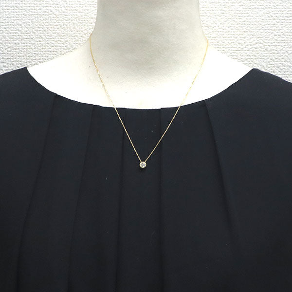 新品 K18YG オールドヨーロピアンカット ダイヤモンド ペンダントネックレス 0.443ct H SI2【エスコレ】