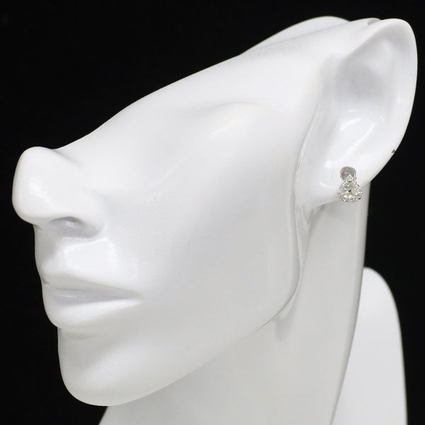 新品 Pt900/ K18WG ローズカット ダイヤモンド ピアス 0.812ct M SI1 D0.40ct 【エスコレ】