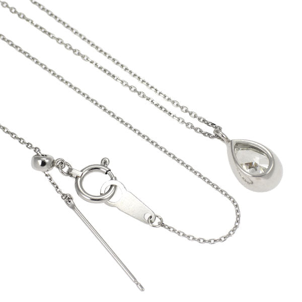新品 Pt950/ Pt850 ペアシェイプカット ダイヤモンド ペンダントネックレス 0.733ct I VS2 鍛造ミルグレイン【エスコレ】
