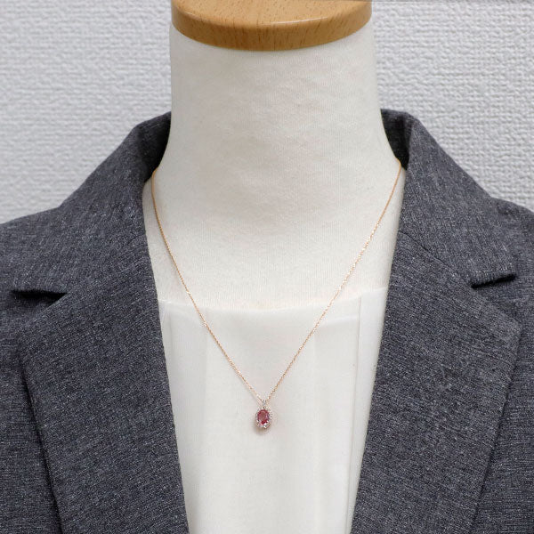 新品 K18PG 非加熱パパラチアサファイア ダイヤモンド ペンダントネックレス 0.732ct D0.20ct【エスコレ】
