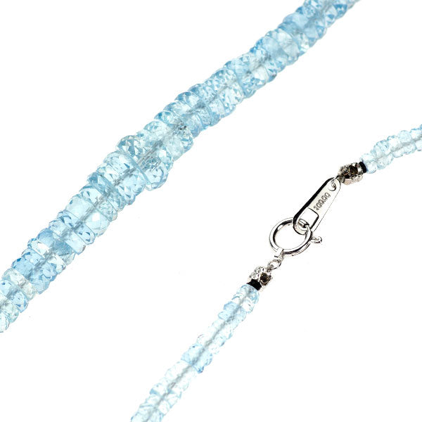 K18WG アクアマリン ネックレス 100.00ct