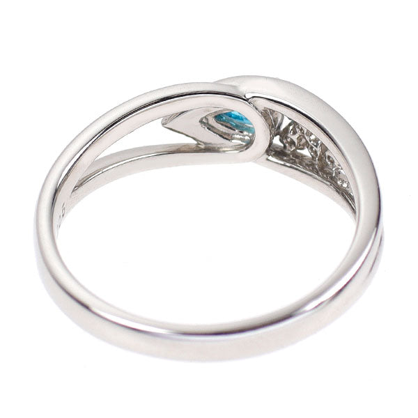 新品 希少 Pt900 ブラジル産パライバ トルマリン ダイヤモンド リング 0.19ct D0.05ct