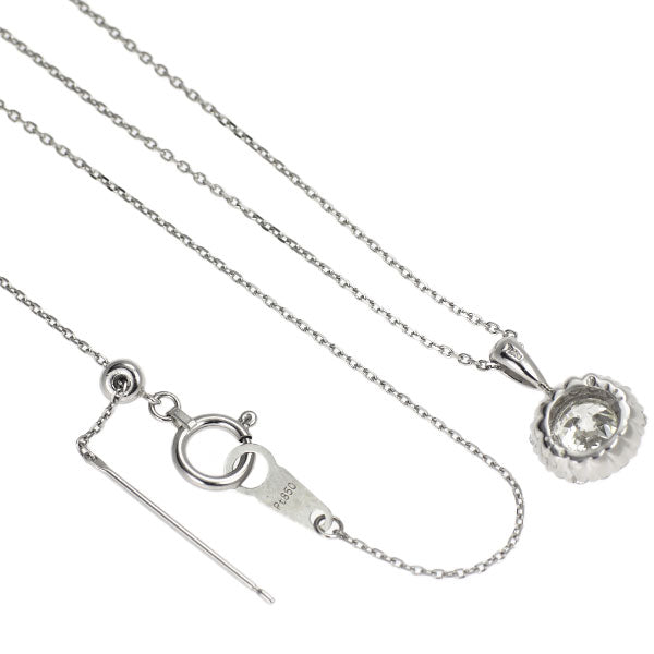 新品 Pt950/ Pt850 オールドサーキュラーブリリアントカット ダイヤモンド ペンダントネックレス 0.555ct J SI2 D0.16ct