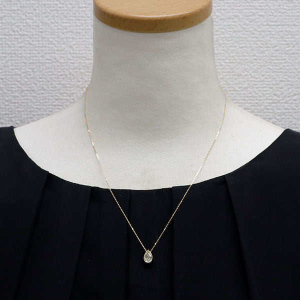 新品 K18YG LDH ペアシェイプダイヤモンド ペンダントネックレス 1.174ct VLY SI2【エスコレ】