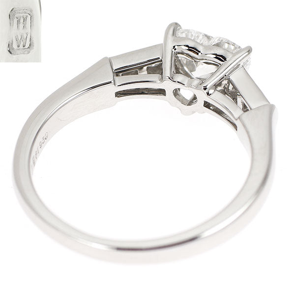 ハリーウィンストン Pt950 ハートシェイプ ダイヤモンド リング 0.80ct F VVS2 EX/EX トリスト