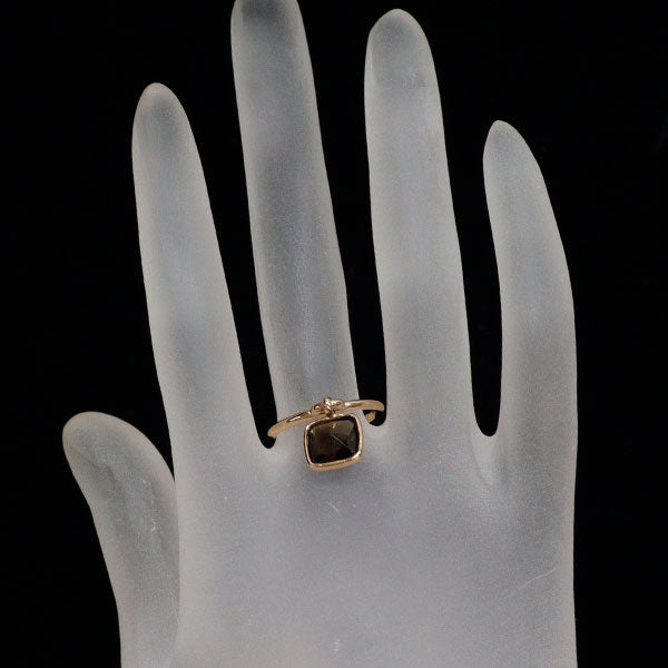 エルメス K18PG スモーキークオーツ リング 49号
