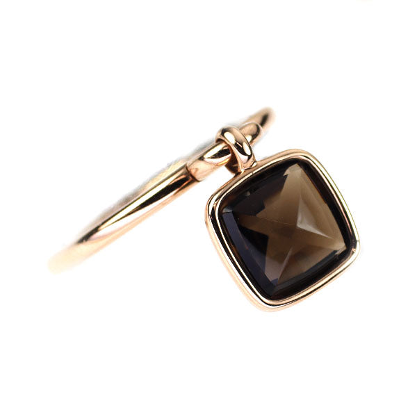 エルメス K18PG スモーキークオーツ リング 49号