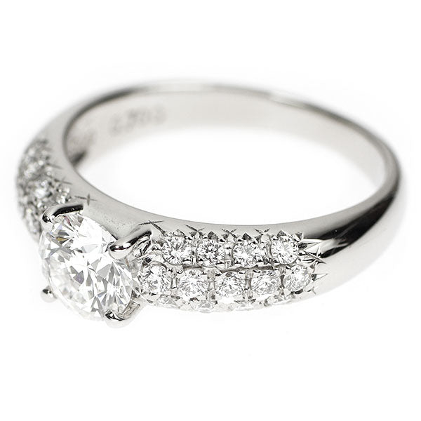 田崎真珠 Pt900 ダイヤモンド リング 0.700ct E VS1 EXHC D0.28ct