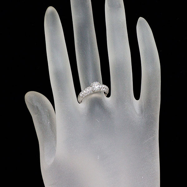 田崎真珠 Pt900 ダイヤモンド リング 0.700ct E VS1 EXHC D0.28ct