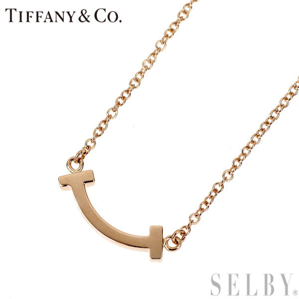 ティファニー K18PG ペンダントネックレス Tスマイル ミニ — セルビー