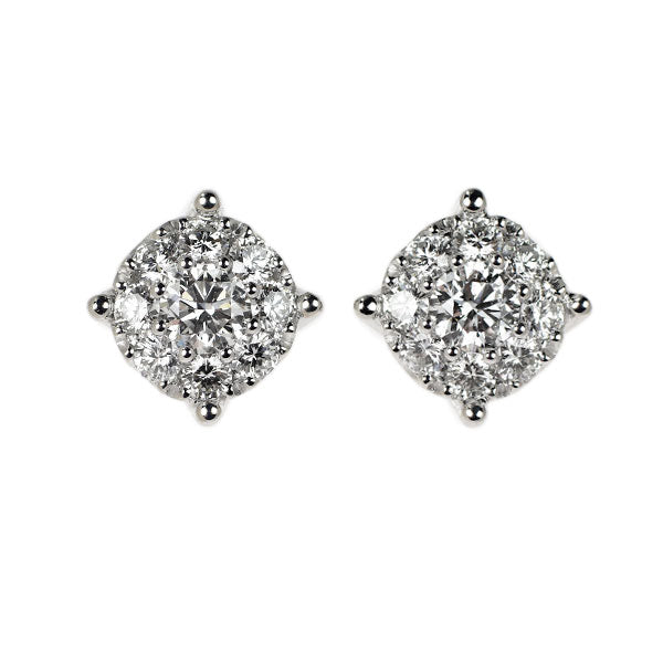 ポンテヴェキオ K18WG ダイヤモンド ピアス 0.58ct