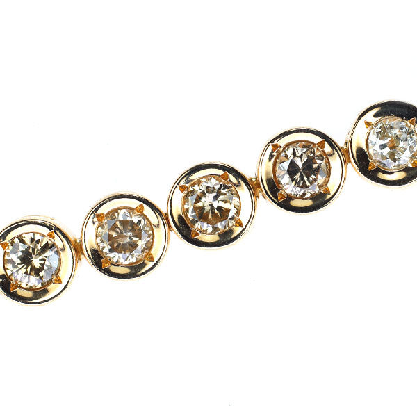 K18YG ダイヤモンド テニス ブレスレット 5.00ct
