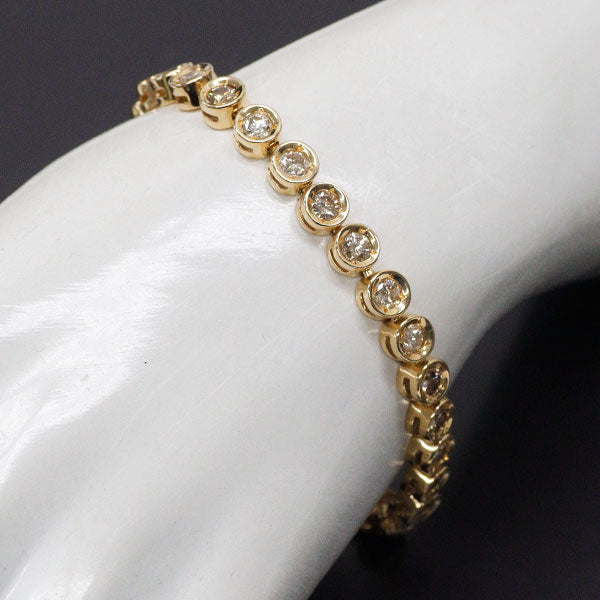 K18YG ダイヤモンド テニス ブレスレット 5.00ct