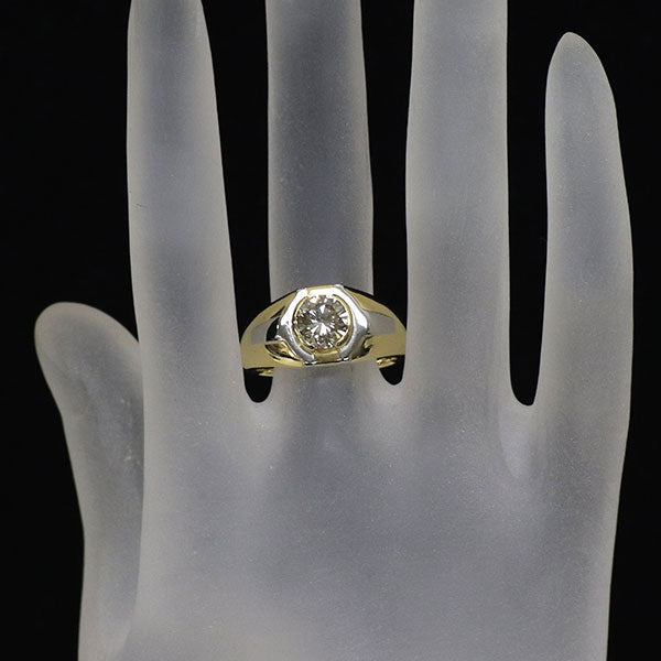 K18YG/ Pt850 ダイヤモンド リング 1.60ct