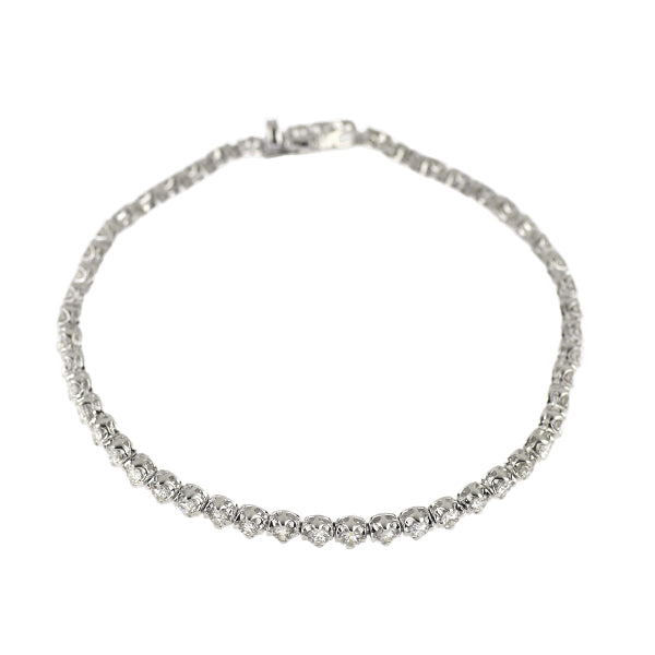 Pt900 ダイヤモンド テニス ブレスレット 3.03ct — セルビーオンライン