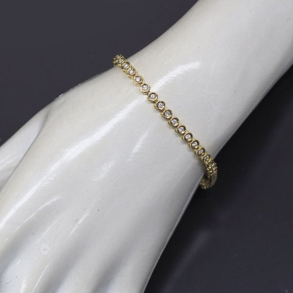 K18YG ダイヤモンド ブレスレット 1.05ct テニス
