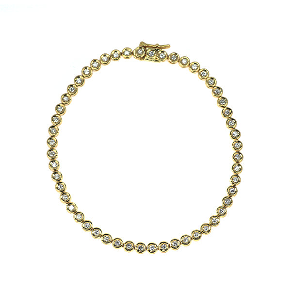 K18YG ダイヤモンド ブレスレット 1.05ct テニス