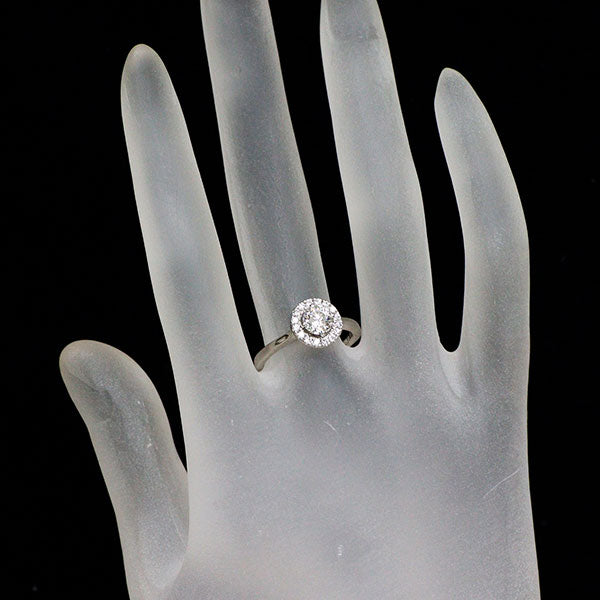 フォーエバーマーク Pt900 ダイヤモンド リング 0.526ct G SI1 VG D0.15ct