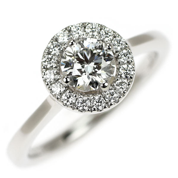フォーエバーマーク Pt900 ダイヤモンド リング 0.526ct G SI1 VG D0.15ct