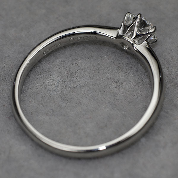 Pt900 最高級品質ダイヤモンド リング 0.340ct F IF 3EXH&C
