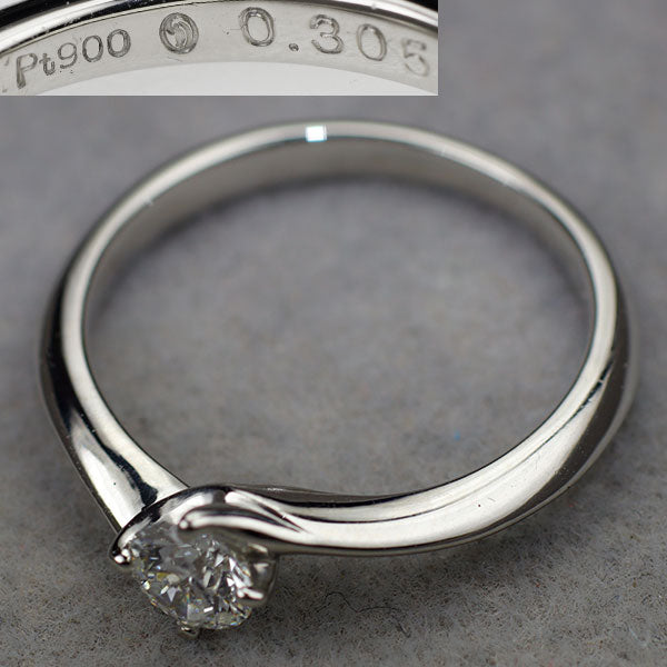 ダイヤモンドシライシ Pt900 ダイヤモンド リング 0.304ct E VVS2 EXHC