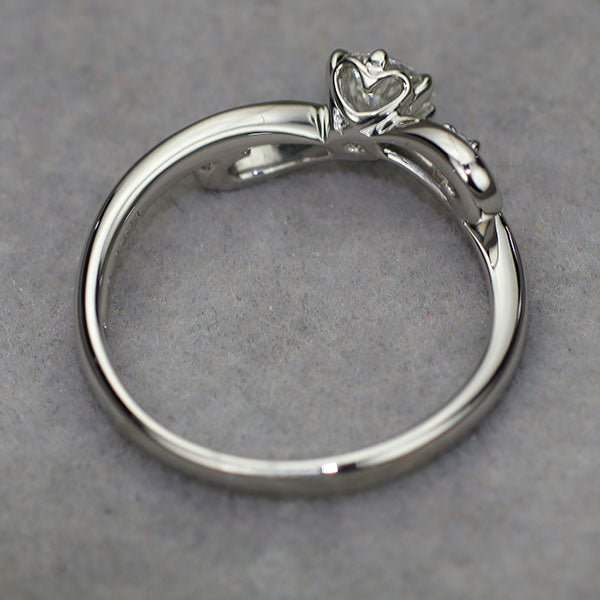 Pt950 ダイヤモンド リング 0.360ct G SI2 3EXH&C D0.016ct