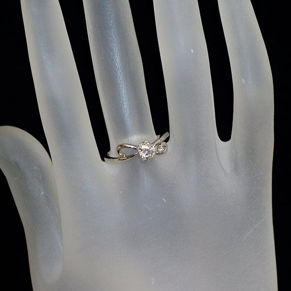 Pt950 ダイヤモンド リング 0.360ct G SI2 3EXH&C D0.016ct