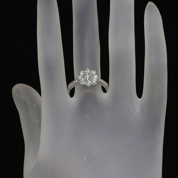 Pt900 ダイヤモンド リング 0.551ct H SI2 VG D0.80ct