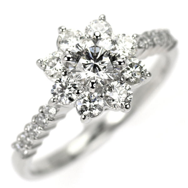 Pt900 ダイヤモンド リング 0.551ct H SI2 VG D0.80ct